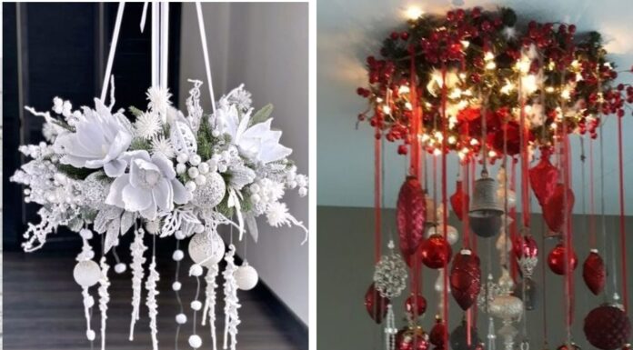 Cómo decorar con coronas navideñas colgantes